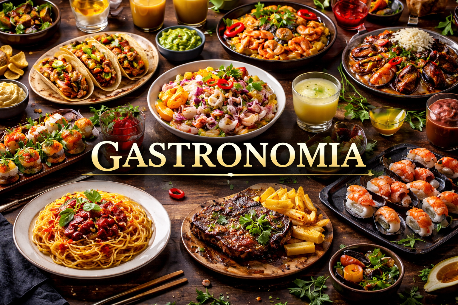 Gastronomía peruana e internacional con variedad de platos